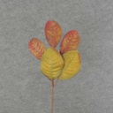 19.5" LEAF SPRAY X5 RED/GREEN W/GOLD SHIMMER