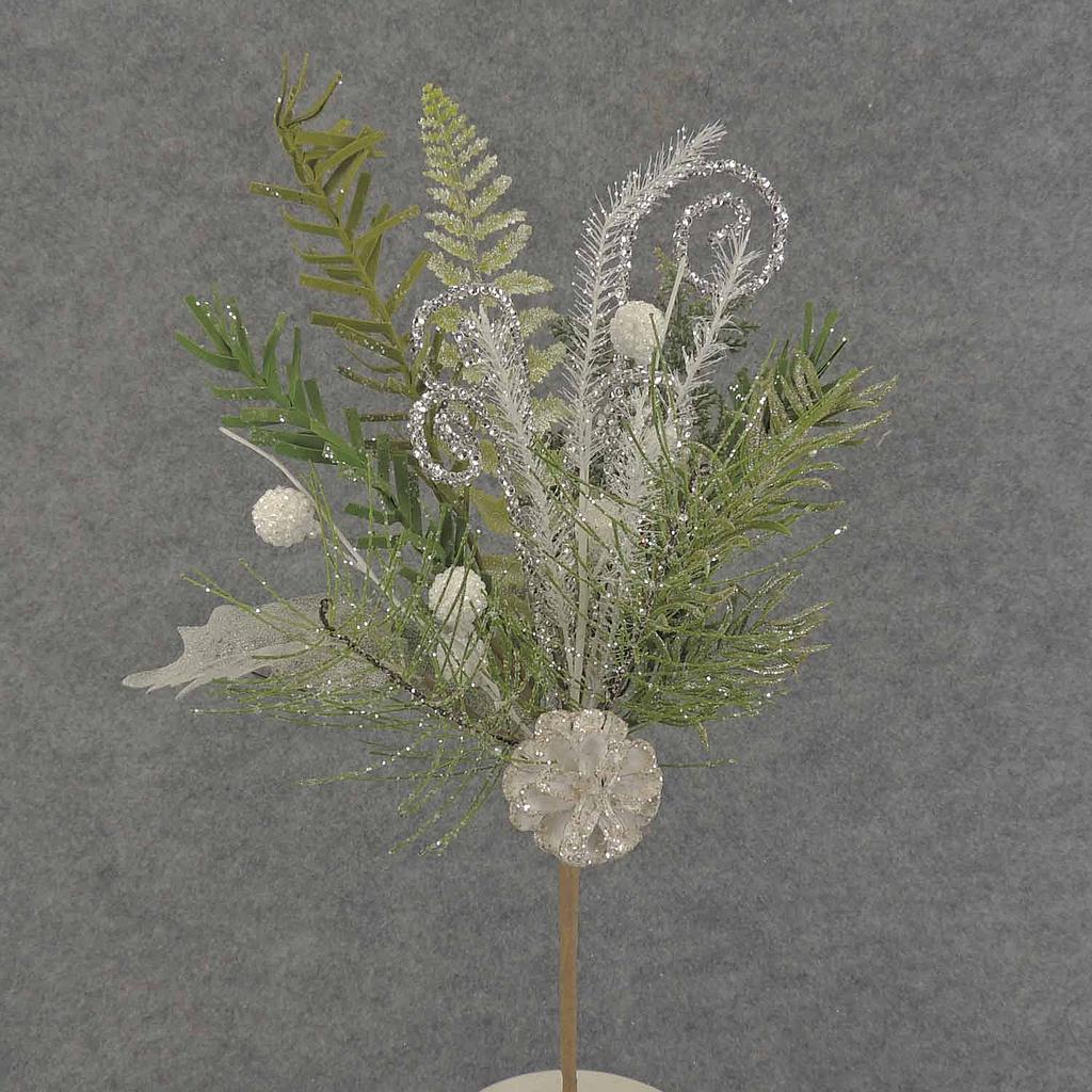 PINE/LEAF/SWIRL SPRAY 18" W/ICE