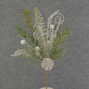 PINE/LEAF/SWIRL SPRAY 18" W/ICE
