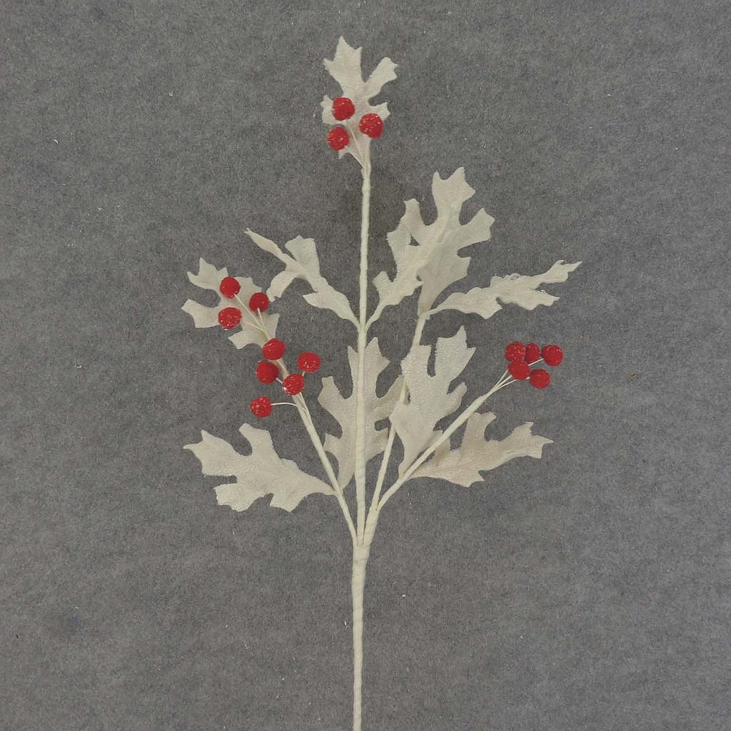 [XA7037] 30" LEAF SPRAY W/ BERRIES FELT