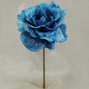 ROSE PICK W/GLITTER 6" BL/11" L  BLUE
