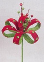 13" RIBBON VELVET GLITTER PICK
