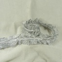 RIBBON 6' X 3" GLITTER MESH  SILVER