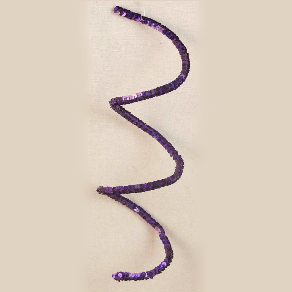36" SEQUINED WIRE PURPLE/BLACK