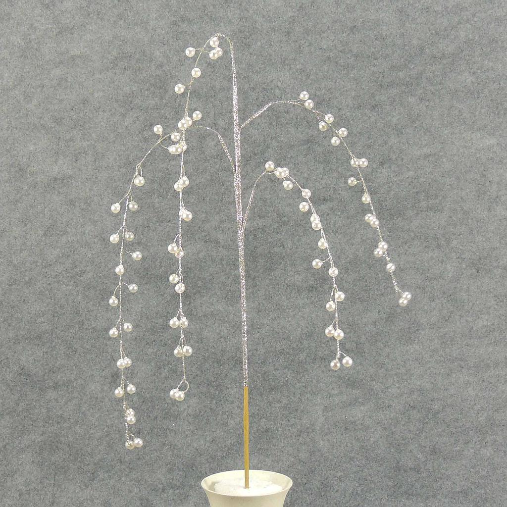 [XA4085] 39" HANGING GLT PEARL TWIG SPRY