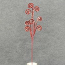 SWIRL SEQUIN SPRAY X8 27"  RED