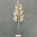 28" GLITTER MUSICAL PARCHMENT LEAF SPRAY