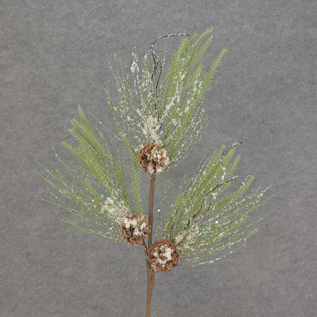 31" PINE SPRAY MIXED CONES/GLITTER