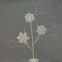 SNOWFLAKE SPRAY W/GLITTER 30" X3 WHITE