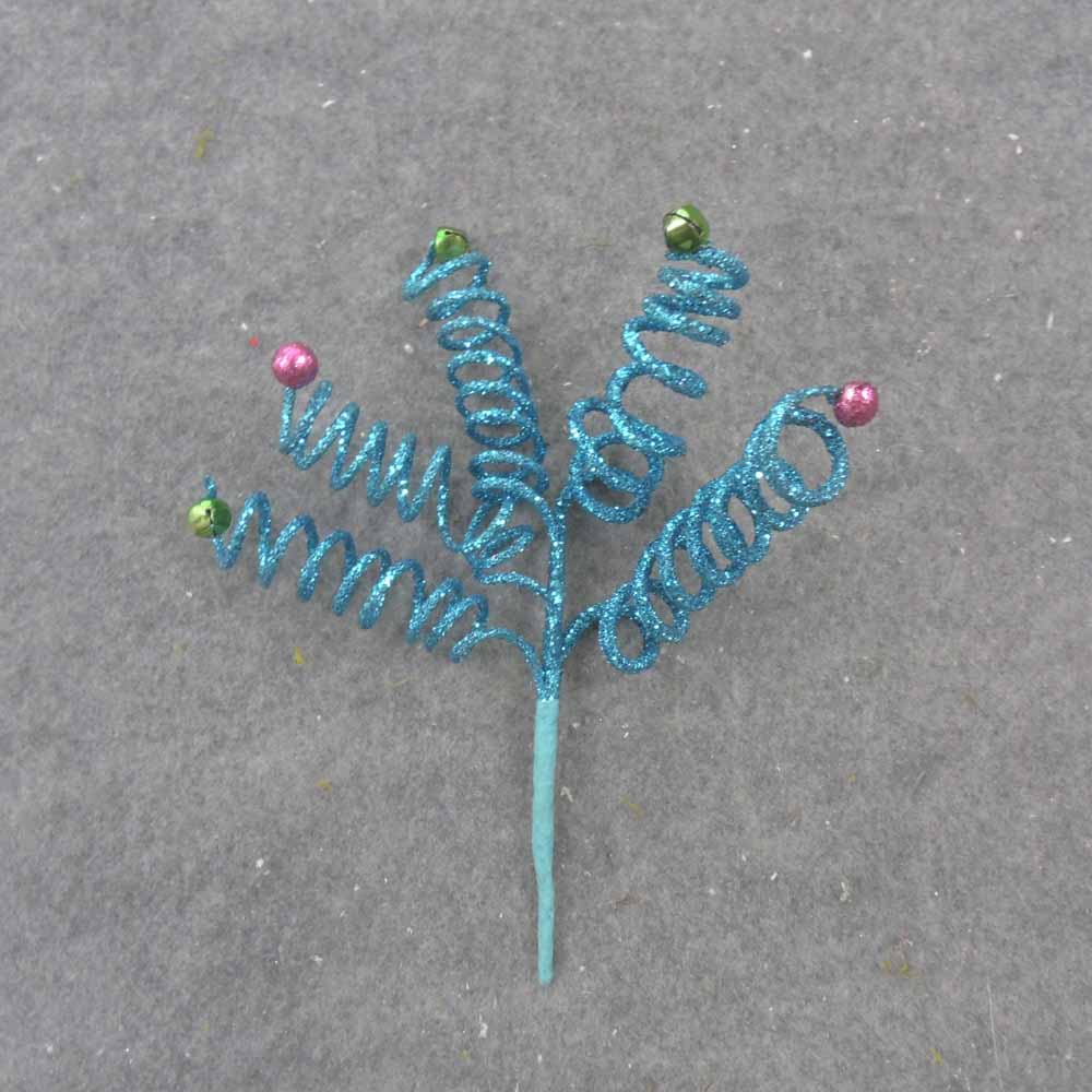 GLITTER SPRING BELL PICK 11"  BLUE/GREEN/PINK