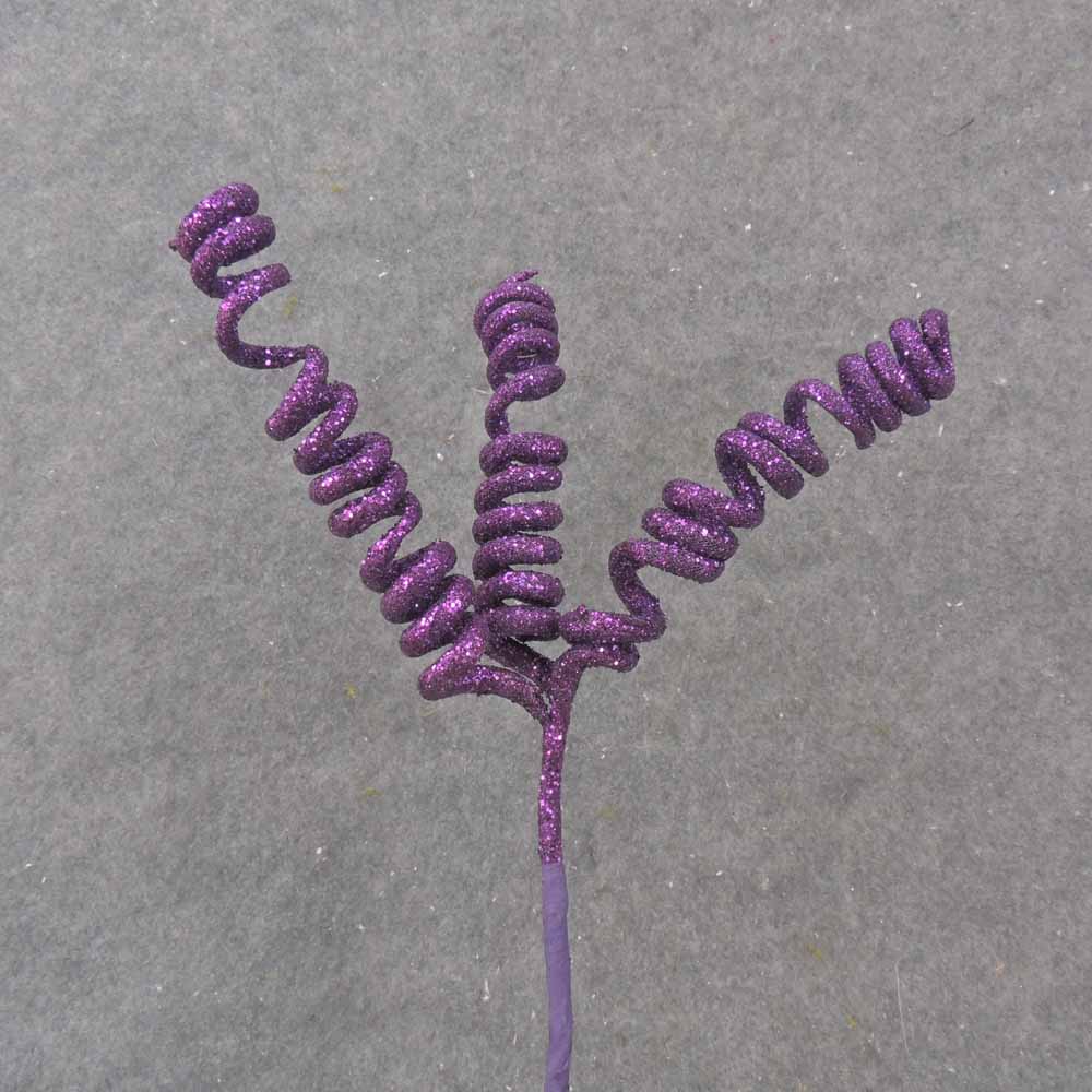 [XA52-PUR] 17" GLITTER SPRING PICK PURPLE