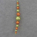 ORNAMENT GLITTER BALL 18"  GREEN/COPPER