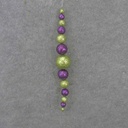 ORNAMENT GLITTER BALL 18"  PURPLE/GREEN