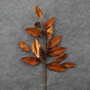 LEAF/CONE SPRAY W/GLITTER 27"  COPPER