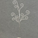SEQUIN SWIRL SPRAY X9 20.5"  SILVER