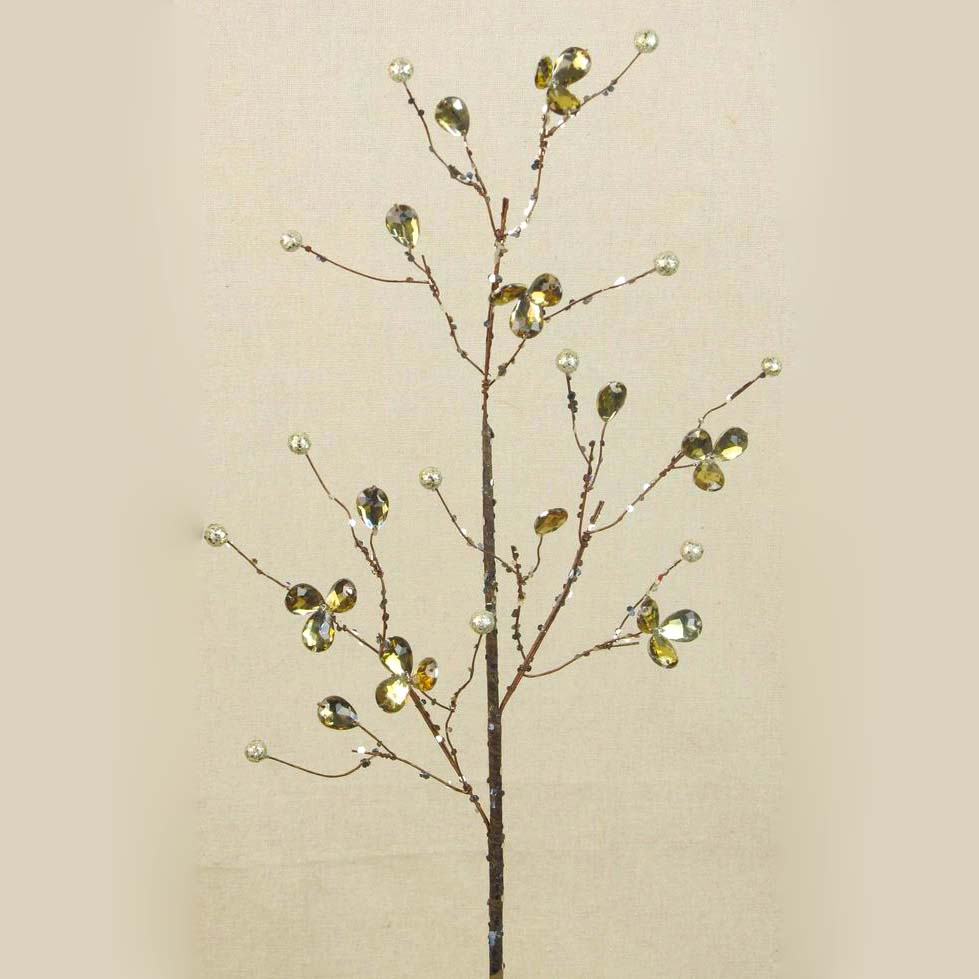 23" TWIG SPRAY W/JEWEL PLATINUM