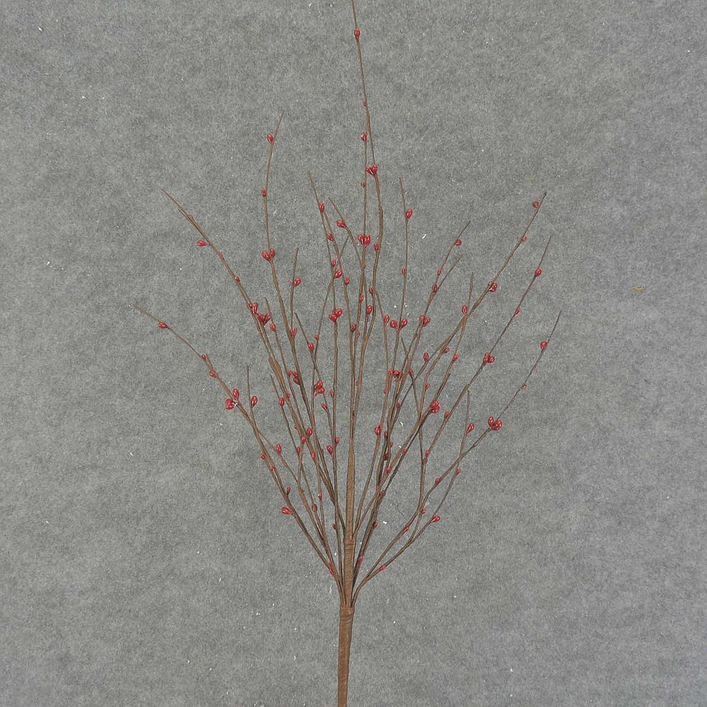 TWIG SPRAY W/PIP BERRIES 26" RED