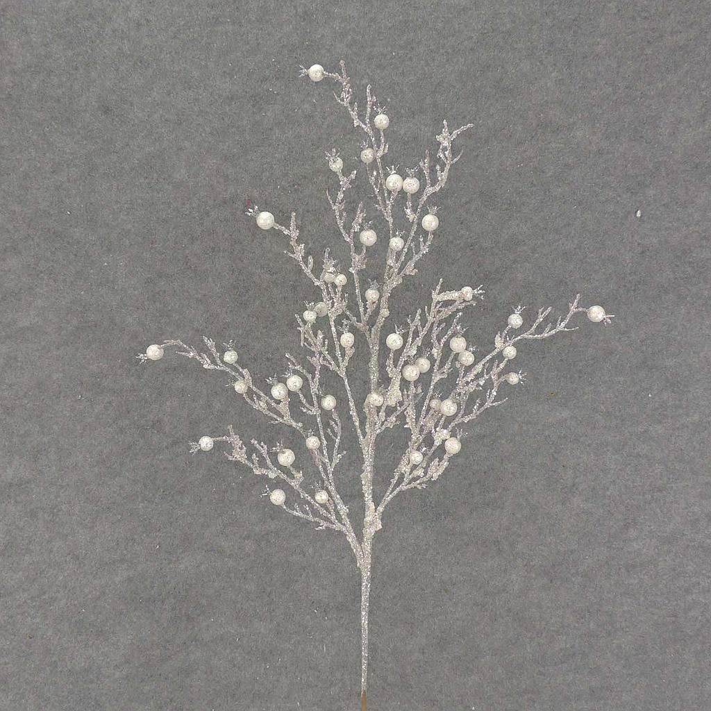 TWIG SPRAY W/ICE WHT BERRIES   