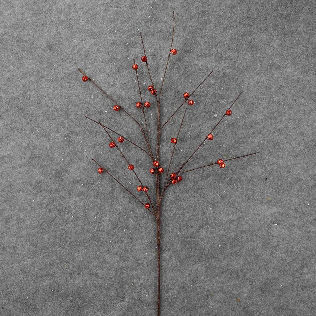 28" TWIG SPRAY W/RED BELLS