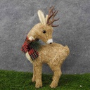 DEER STANDING SISAL 9"X15.75" W/SCARF