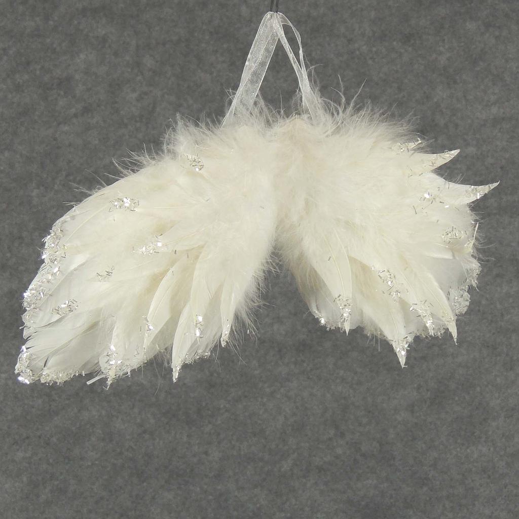 WING ANGEL FEATHER 12" X 7" W/HANGER