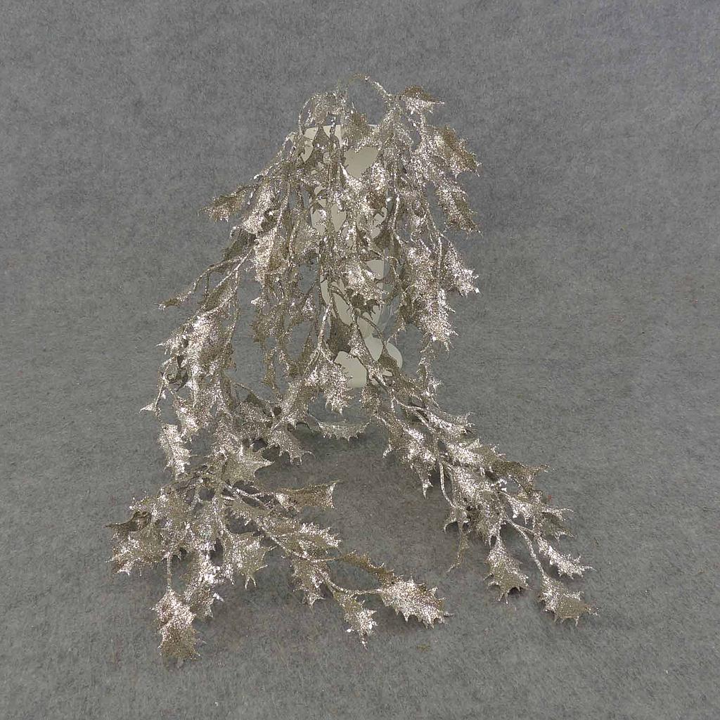 HOLLY SPRAY HANGING X3 33"  PLATINUM