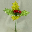 HOLLY/FUZZY RED BERRY PICK 11"
