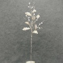 HOLLY PAPER LVS SPRAY 30"w/GLIT  WHITE