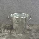 6.75x6.75" PLANTER TIN GALVANIZED W/LINER
