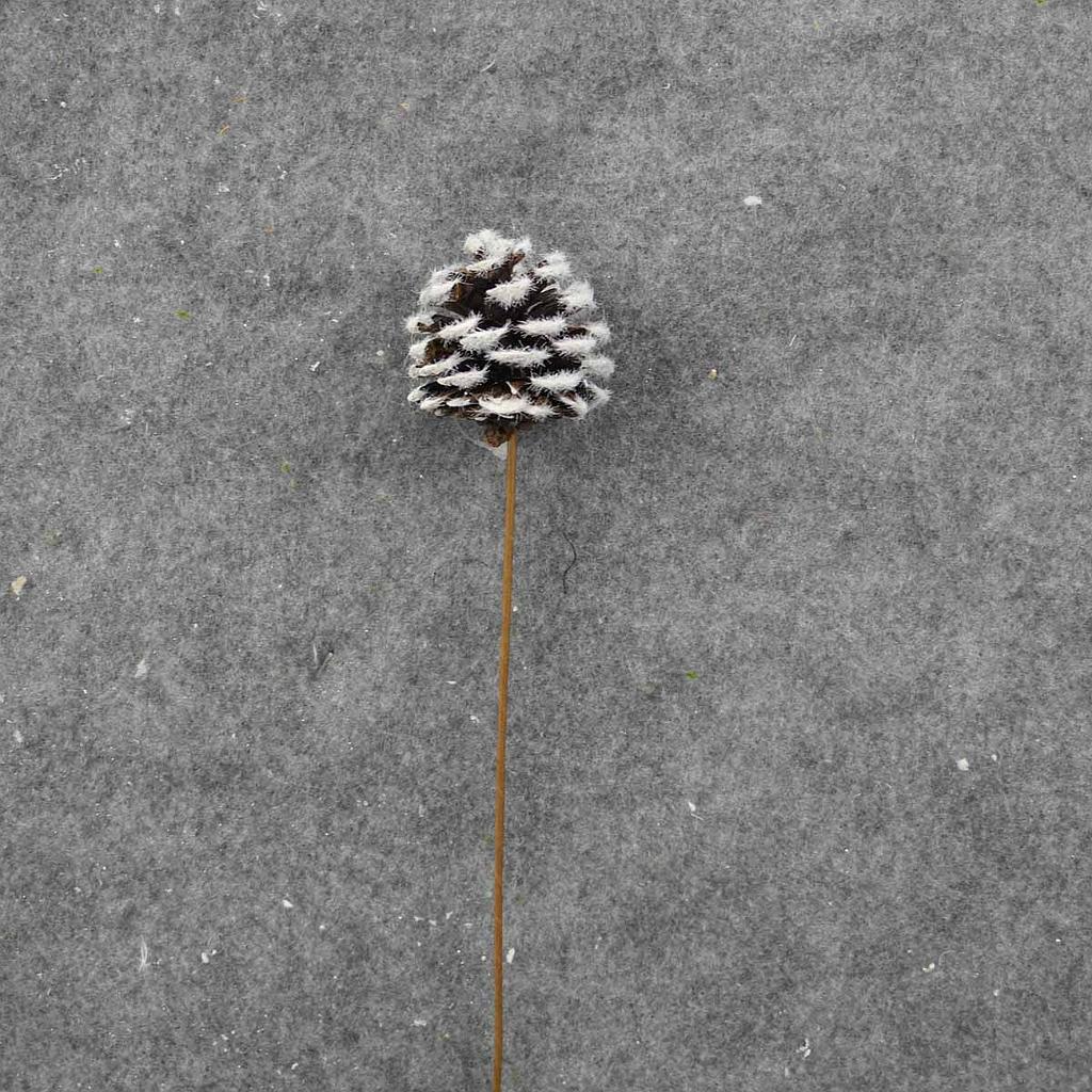 [XB8019] 16" PINE CONE PICK (6/BAG) FROSTED