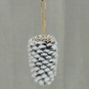 PINE CONE FLOCKED HANGING