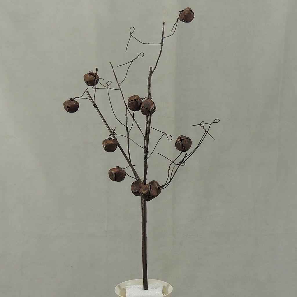 [XE4094-RBN] 24" JINGLE BELL SPRAY RUSTIC