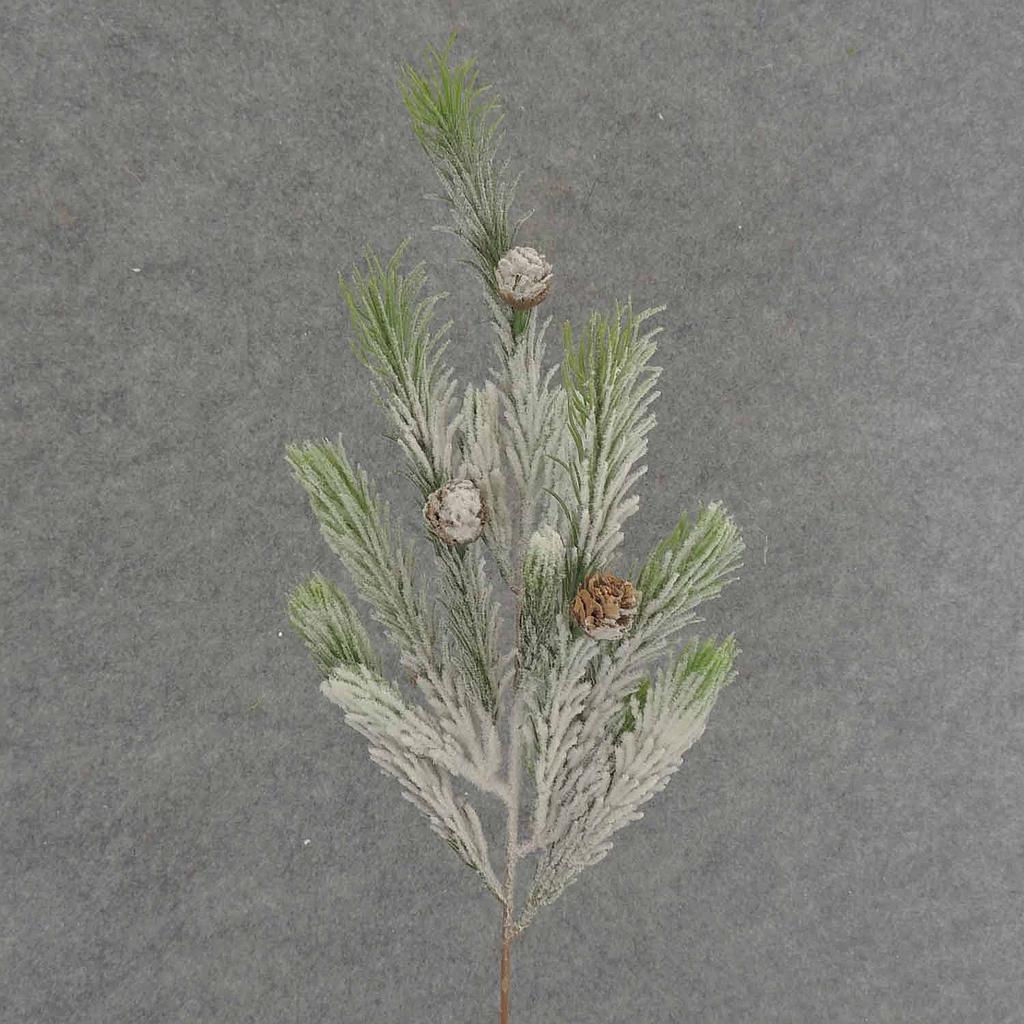 21.5&quot; PINE ANGEL SPRAY W/SNOW &amp; CONES