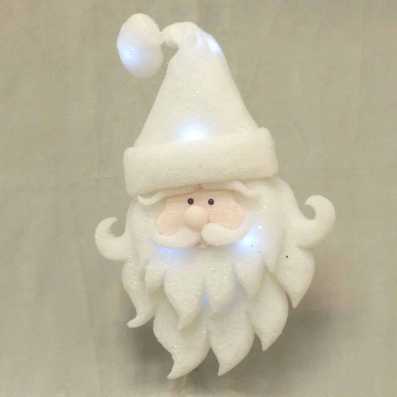 SANTA HEAD 22" W/LED LIGHT W/HANGER