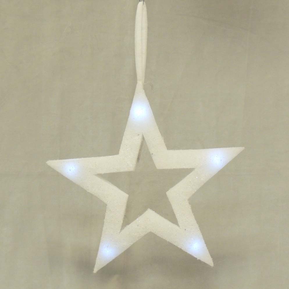 STAR 15" W/LED LIGHT & HANGER OPEN