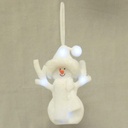 SNOWMAN HANGING W/LED LIGHT