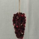 6.5" ORNAMENT PINE CONE W/HANGR