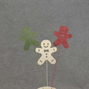 12" GINGERBREAD PICK WOOD 3 ASST