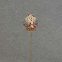 PINE CONE SNOWMAN PICK 16" WIDE PLAID