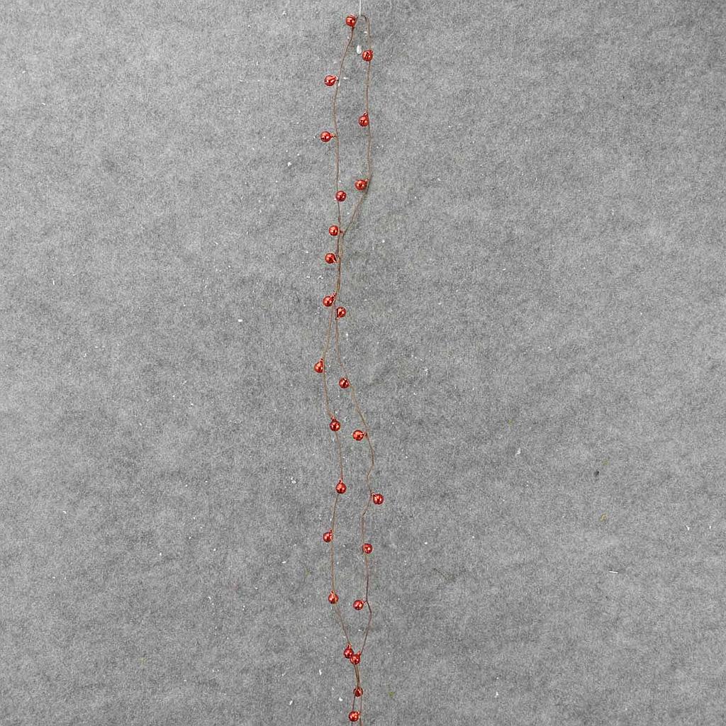 [XL8072-RED] 6.5' JINGLE BELL GARLAND RED