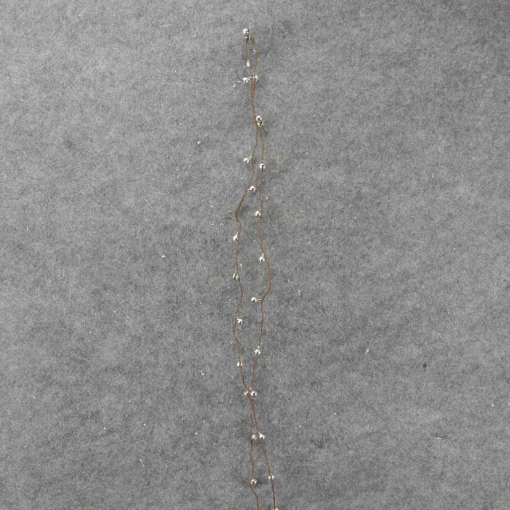 JINGLE BELL GARLAND  6.5'  SILVER