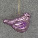 [XM5021-PUR] 3" BIRD ORNAMENT BACK FACING PURPLE