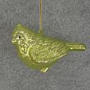 BIRD ORNAMENT FRONT FACING 4"  LIGHT GREEN