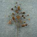 [XR8000] 26" PINECONE SPRAY W/BELLS SNOWFLAKE/RUST