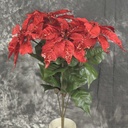 POINSETTIA BUSH X5 W/GLITTER