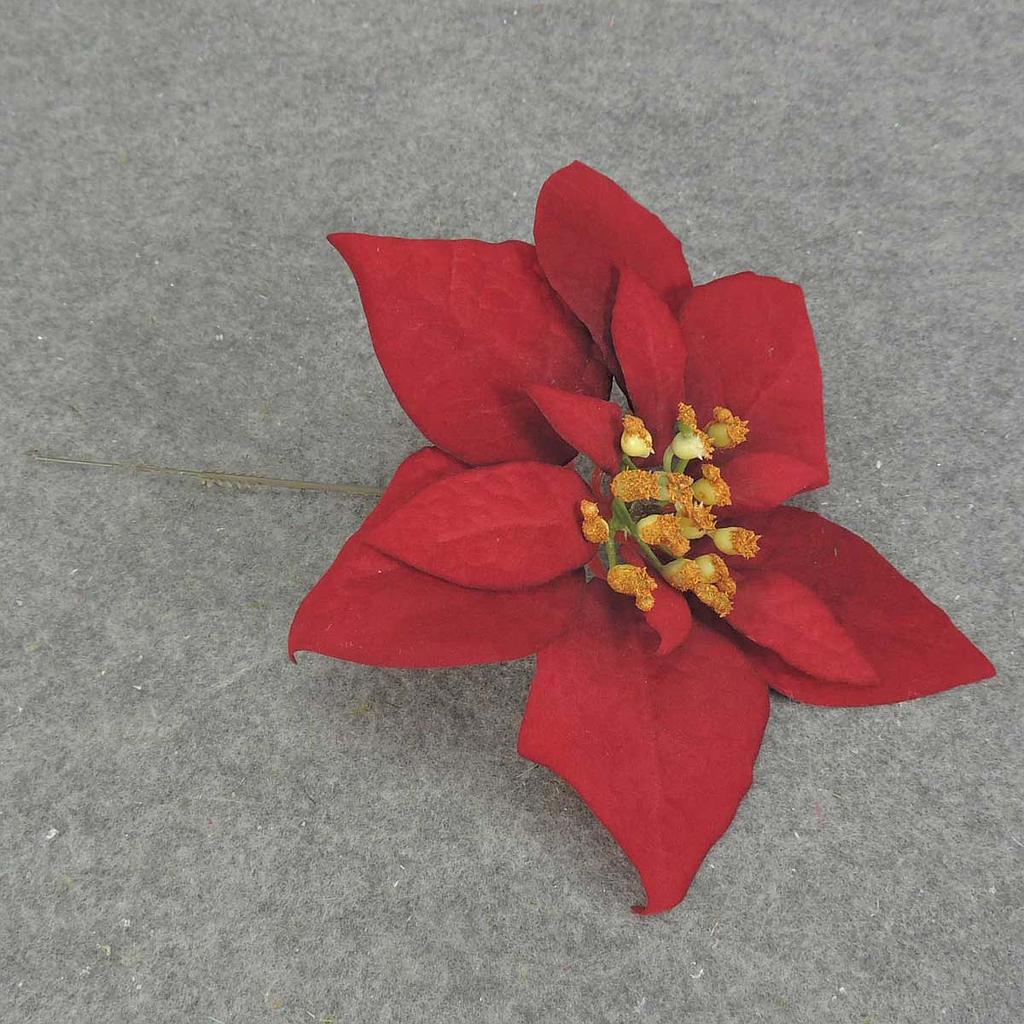 8" POINSETTIA PICK DIA. RED (12/BAG)
