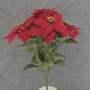 19" POINSETTIA VELVET BUSH X5 RED