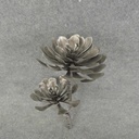 11" SUCCULENT PICK X2 SILVER