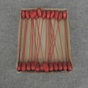 1.25" HEART PICK 8" PICK RED (24/BOX)