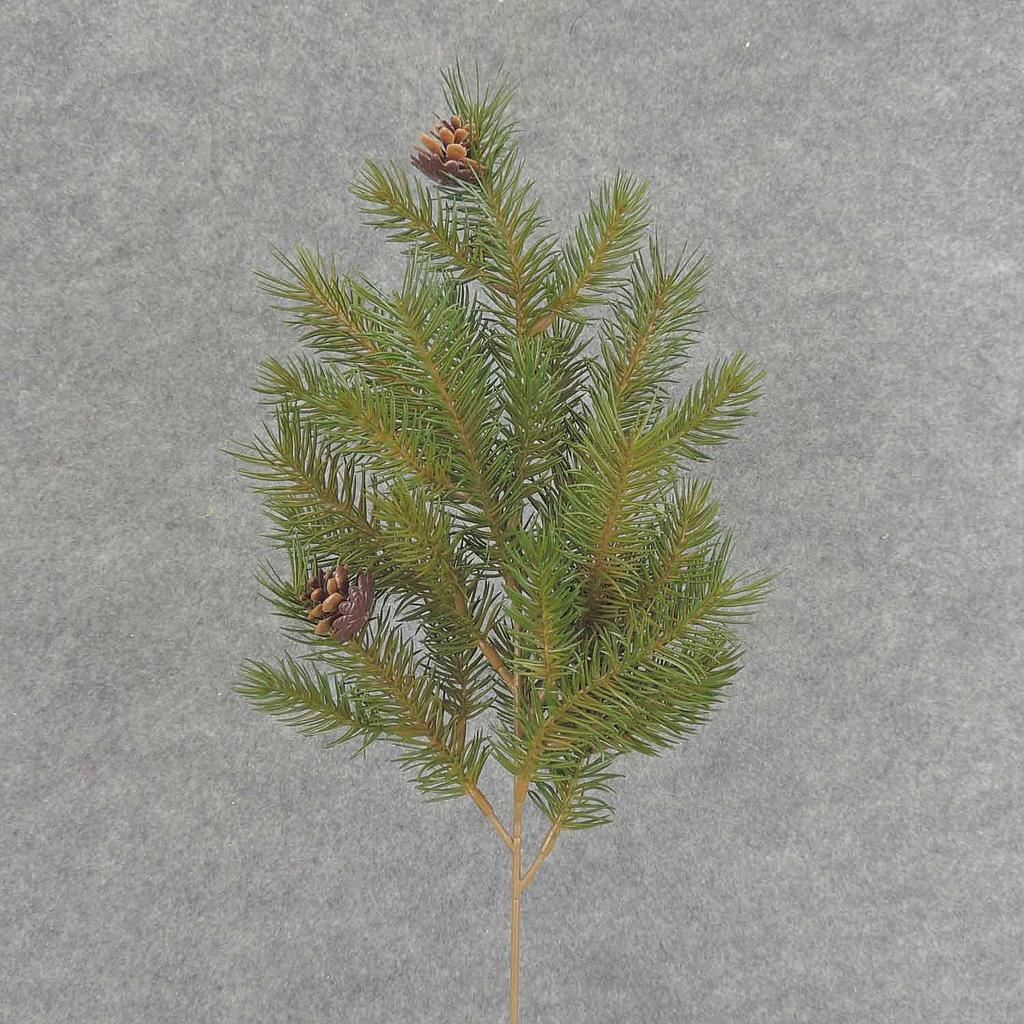 [XB6112-GRN] 18" PINE SPRAY w/CONES X9 GREEN